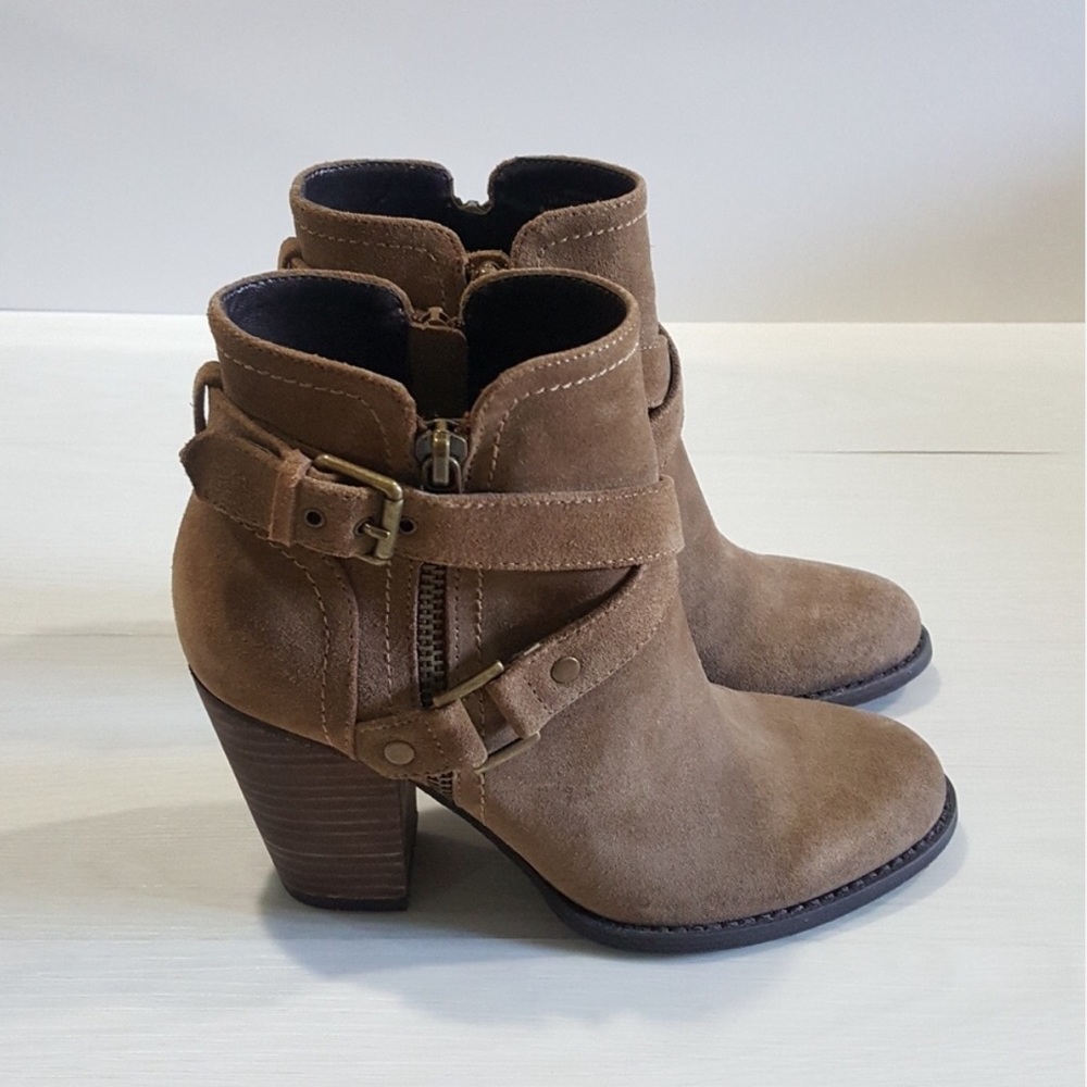 Guess Tan Buckle Booties NIB